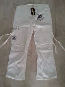 NEU Uncle Sam Herren,Frauen Hose Sommerhose Freizeithose Sporthose Gr.L Weiß - Bild 1 von 7