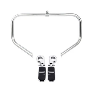 1-1/4" Engine Guard Crash Bar w/Highway Foot Pegs Fit For Harley Touring 2009-up - Picture 1 of 13