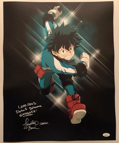 Justin Briner Signed Autographed 16x20 Photo DEKU My Hero Academia JSA COA 4 Cover