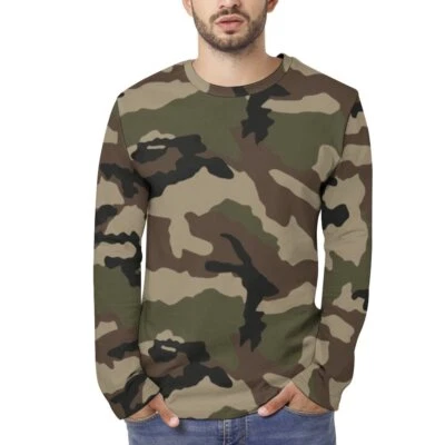 French CCE Camouflage long sleeve T-Shirt S to 5XL - image 1 of 4