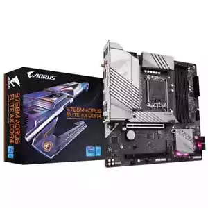 GIGABYTE B760M AORUS ELITE AX DDR4 Motherboard Intel B760 LGA1700 DDR4 M.2 M-ATX - Picture 1 of 5