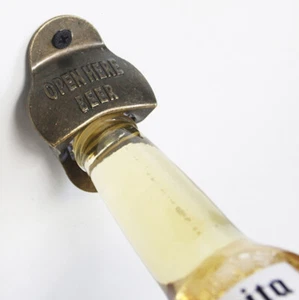 Metal Retro Beer Bottle Opener Wall Mounted Vintage Bar Beer Opener To QM* SFR - Picture 1 of 10