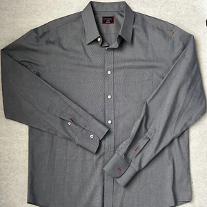 Untuckit Wrinkle Free Slim Fit Mens Size L Gray Long Sleeve Button Shirt Cotton - Picture 1 of 7