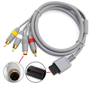 6FT S-AV TV Audio Video RCA Composite Adapter Cable Cord For Nintendo Wii/ Wii U
