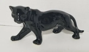 Vintage Black Panther Katze Figur Figur Sammlerstück - Bild 1 von 8