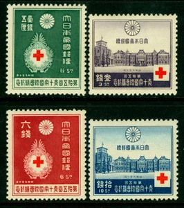 JAPAN  1934  RED CROSS  Congress set Scott # 214-217 mint MH - Picture 1 of 1