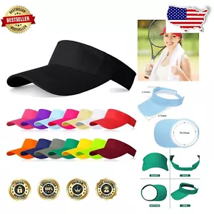 15-Piece Adjustable Sun Visor Hats - Stylish Sports and Outdoor Sun Protection - Picture 1 of 9