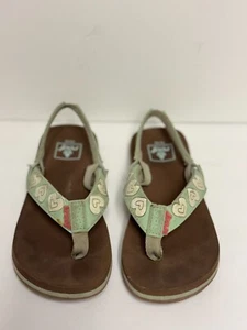 Reef Girls Heart Flat Slingback Sandals Size 11-12 Little Kid Youth Flip Flops - Picture 1 of 3