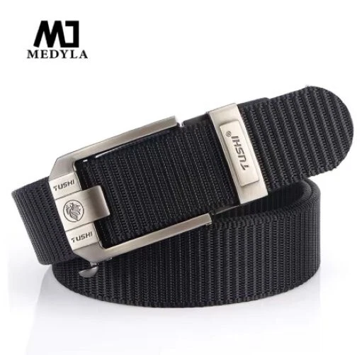 MEDYLA Cinturón Táctico Nylon Militar Ejército Cinturón Exterior Metal Hebilla Policía Pesado Foto 1 de 4