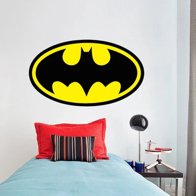 PRIME DECALS Batman Logo Superhero Wall Decal DC Comic Decals Justice League Kids Wall, e38