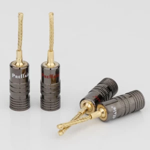 4/8/12PCS 2MM Copper Banana Plugs Gold Plated Braided Speaker Cables Connectors - Picture 1 of 5