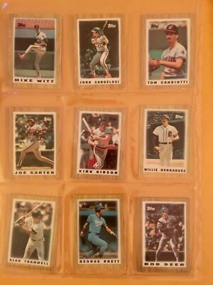 9 Vintage Topps 1987 Leaders Mini Baseball Cards  VGC - Image 1 of 2