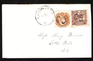 MOMEN: US STAMPS #112-113 FAIRFIELD NY NUMERAL 3 USED ON COVER LOT #79133 - Picture 1 of 2