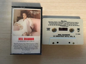NEIL DIAMOND 12 GREATEST HITS VOL II-CASSETTE-1982 Columbia Tested And Working - Imagen 1 de 3