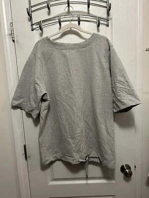 Lululemon Split 短袖弹力法式毛圈女式 8 Heathered 浅灰色 — 第 1/4 张图片