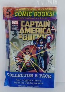 Marvel & DC Comic Book Collector 5 Pack Variety Mix Classics Captain America