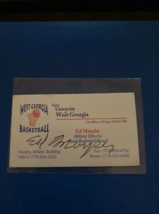 Ed Murphy Signed Business Card West Georgia Basketball Coach Autograph Auto  - Picture 1 of 1