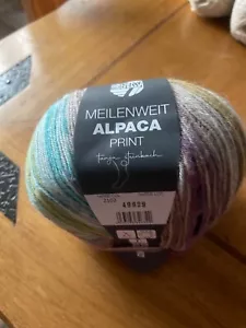 LANA GROSSA MEILENWEIT ALPACA PRINT SOCK YARN 2102 - Picture 1 of 3