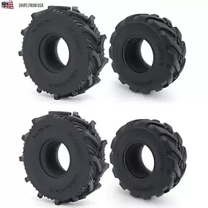 4Pcs 1.0" Mud Tires for RC 1:18 TRX4-M 1:24 Axial SCX24 Crawler Upgrade - Picture 1 of 19