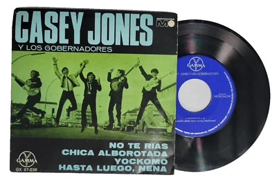 Casey Jones and the Governors 1967 EP Rare Mexican Press Garage Rock 45 rpm EX - Image 1 of 4