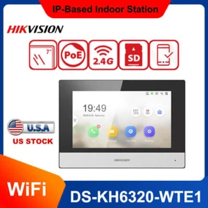 Hikvision DS-KH6320-WTE1 7" Video Sprechanlage Netzwerk IP Innenstation WiFi PoE - Bild 1 von 5
