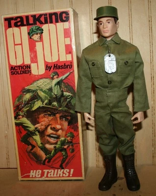 Vintage 1967 Hasbro GI JOE TALKING ACTION SOLDIER w/Original Outfit & Box  - Image 1 of 4