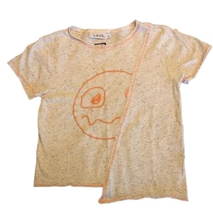 LOUD APPAREL Tropic Asymetrical T-shirt Embroidered Face Unisex Kids' 8 - Picture 1 of 9