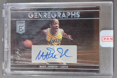 2023-24 Panini Donruss Elite Magic Johnson Genregraphs Auto Black 1/1 #GG-MJL - Image 1 of 3