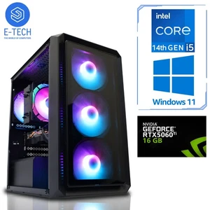 Gaming PC Intel i5 14400F 64GB DDR4 1TB M.2 16GB NVIDIA RTX 5060 Ti Wins 11 RGB - Picture 1 of 13