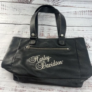 Harley Davidson Damen Tasche weiches schwarzes Leder HD681 Motorrad Handtasche - Bild 1 von 14