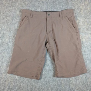 Kuhl Men's Shorts Size 32 Brown Tan Flat Front Khaki Outdoors Hiking - Picture 1 of 6