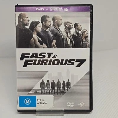 Fast & Furious 7 (DVD, 2015) Dwayne Johnson Jason Statham Kurt Russell Nathalie - Image 1 of 2