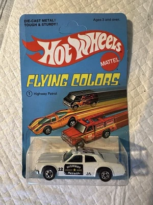 1977 Hot Wheels Flying Colors #1 Highway Patrol Car Sealed On Unpunched Card - Image 1 of 4