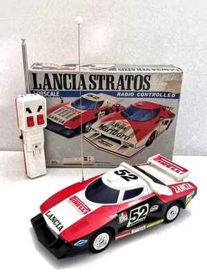  Vintage LANCIA STRATOS RADIO REMOTE CONTROLLED CAR 1/18 WORKS 9.5"L Hong Kong  - Image 1 of 4