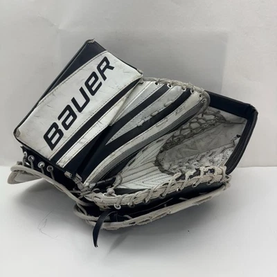 Bauer Reflex RX6 Goalie Catch Glove Jr. Black White Ice Hockey Left Handed - Image 1 of 4