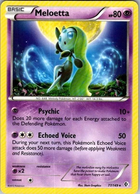 Pokemon | Boundaries Crossed | Meloetta | 77/149 | Normal | NM - Image 1 of 2
