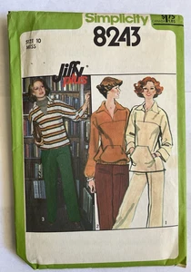 Simplicity 8243 Hose, Pullover/ Blouson Oberteil Muster Gr. 10 ungeschnitten 70er - Bild 1 von 3