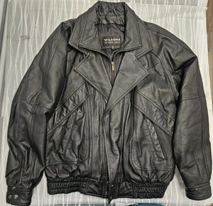 Open Road Wilson’s Leather Motorcycle Jacket | Men’s Large Tall - Black - Picture 1 of 6
