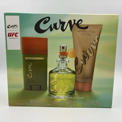 Juego de regalo para hombre Curve Colonia desodorante esterilizado después del afeitado bálsamo 3 piezas Foto 1 de 3