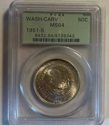 1951-S Washington-Carver Commemerative Half Dollar - PCGS MS 64 - Image 1 of 2