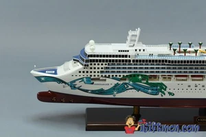 NORWEGIAN JADE SHIP LARGE 39" SCALE FULLY BUILT SHIP MUSEUM MODEL W/STAND - Bild 1 von 11
