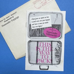 1950s Samsonite How To Pack Booklet Shwayder Bros Silhouette Luggage Ad Brochure - Picture 1 of 11