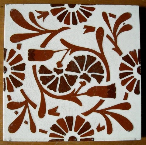 UNKNOWN EUROPEAN - ART NOUVEAU MAJOLICA TILE C1900 Cover