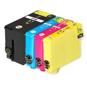 4 Ink Cartridges (Set) for Epson Workforce Pro WF-3720, WF-3720DWF, WF-3725DWF - Picture 1 of 5