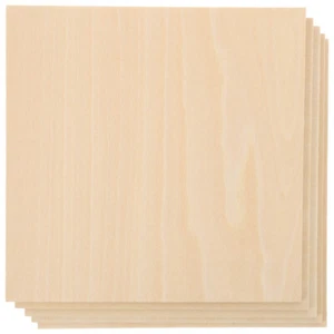 5 Pezzi Tavole di Legno Non Finite Fogli di Compensato Impiallacciatura Pezzi Tavole Fai da Te per Artigianato - Foto 1 di 12