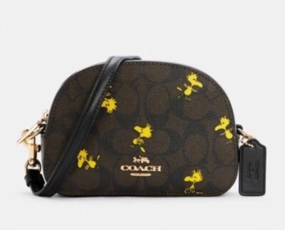 Coach Limited Edition Peanuts Mini Serena Crossbody w Woodstock Print C4587 $250 - Image 1 of 4