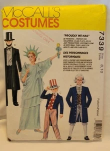 McCall's Kids Statue of Liberty Abraham Lincoln Uncle Sam Colonist 7339 B19 - Picture 1 of 11