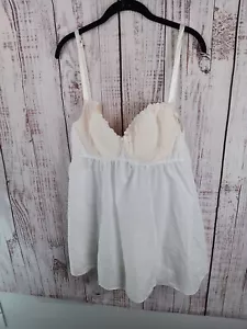 Cacique Babydoll Chemise Size 18/20 Eyelet Straps - Picture 1 of 7