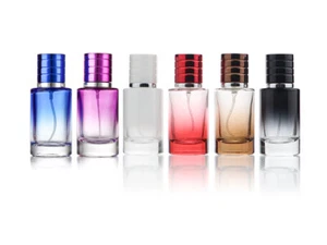 30ml Glass Perfume Bottle Gradient Empty Cylindrical Bottle Fine Mist Atomiser - Picture 1 of 32
