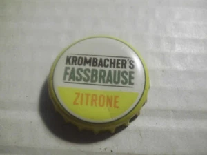 Gebrauchter, gelb-grüner Kronkorken KROMBACHER´S FASSBRAUSE ZITRONE - Bild 1 von 1